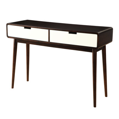 Armoire rectangulaire de style Mid-Century avec 2 tiroirs et 2 tiroirs blancs