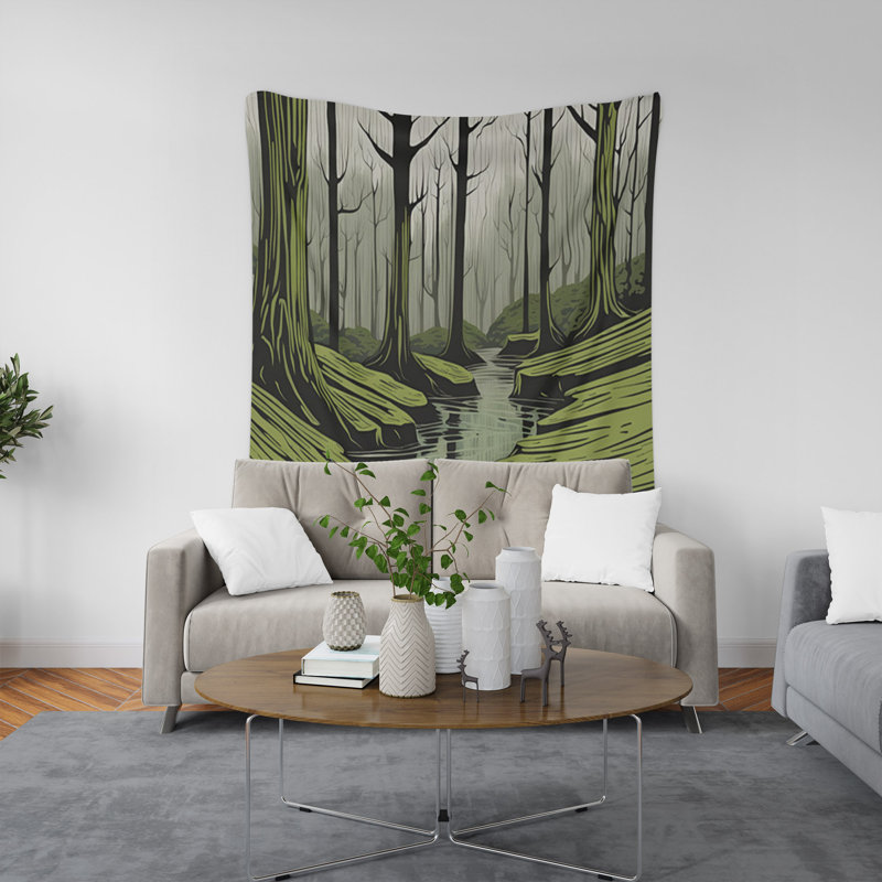 Tapisserie murale, H 80 po x l 68 po x P 0,8 po