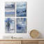 «Soft Solace Indigo», ensemble de 4 toiles tendues-325686477