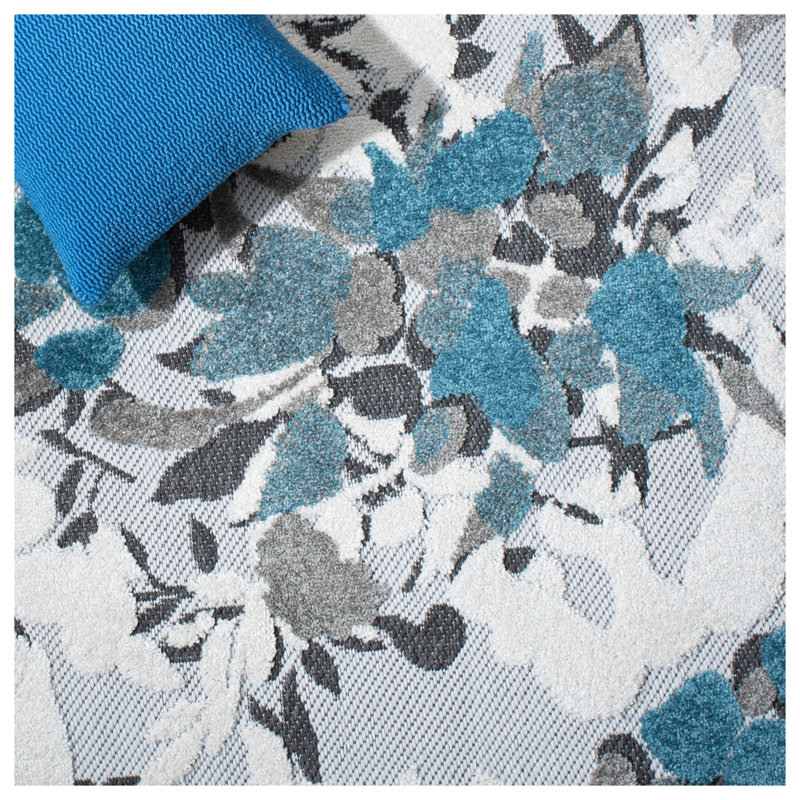 Latifah Performance Floral Rug, Runner 2'2" X 9'
