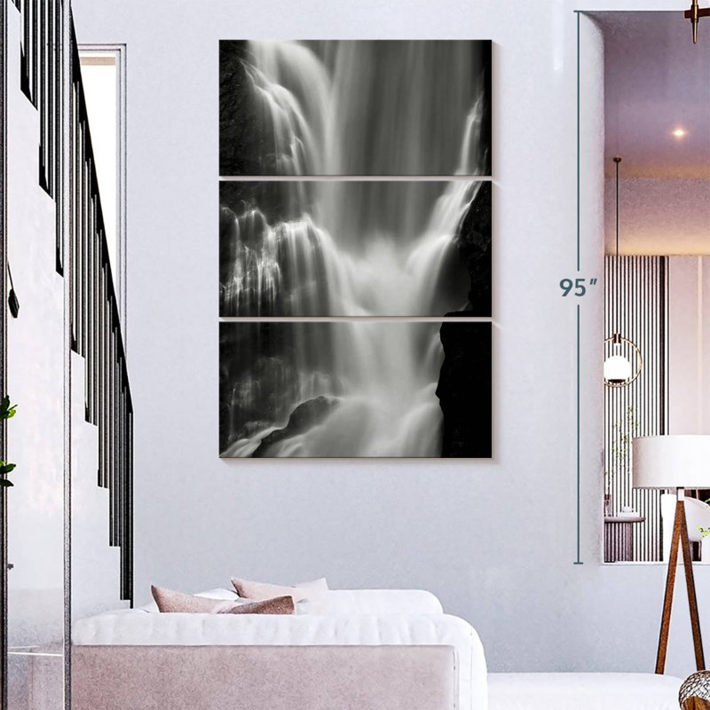 Alvord Weeping Falls BW, 74" H x 48" W