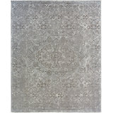 Trask Cotton Oriental Area Rug in Gray