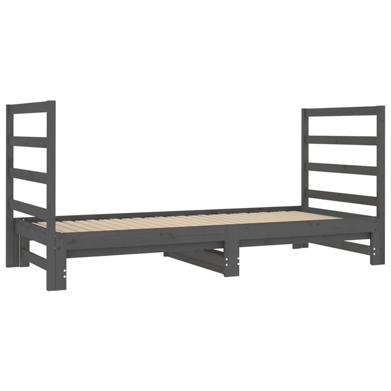 Solid Wood Bed, White, 90 x 190 cm