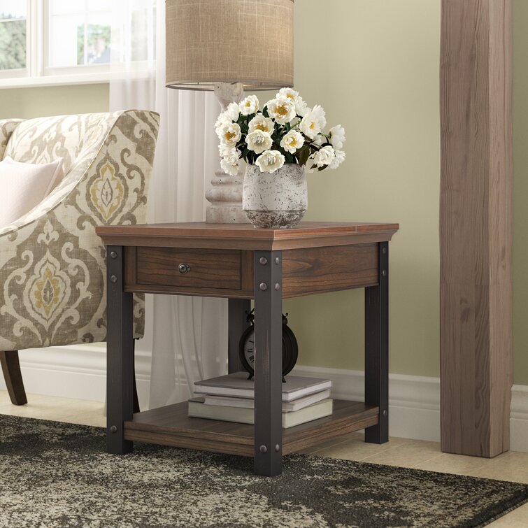 Kennemer End Table with Storage and Built-In Outlets