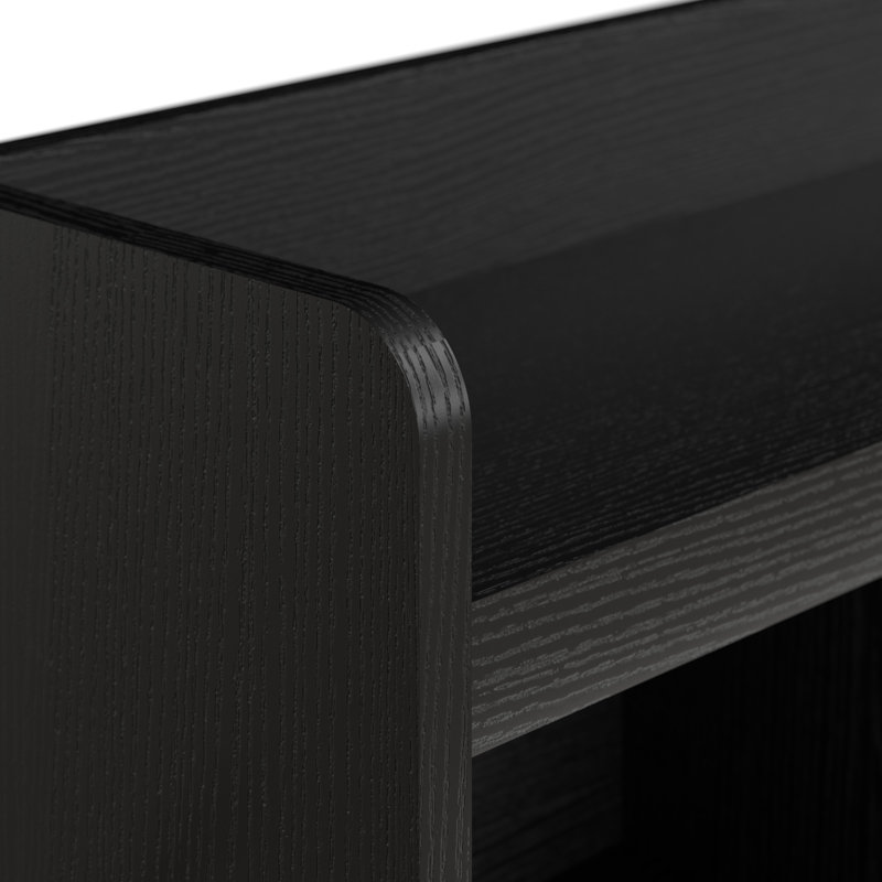 Kierra Hall Tree 40'' Wide with Bench and Shoe Storage, Black