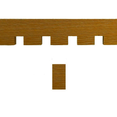 Moulure dentelée de 1 5/8 po de haut x 5/8 po. Sans finition