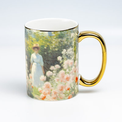 Tasses à café « Dame au jardin de roses », lot de 2
