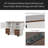 54" Farmhouse Kitchen Island With Drop Leaf, Power Outlet, Kitchen Storage Cart With 2 Doors, 2 Drawers, Rolling Kitchen Island On 4 Large Wheels With Spice Rack For Kitchen, Dining Room-1019569062