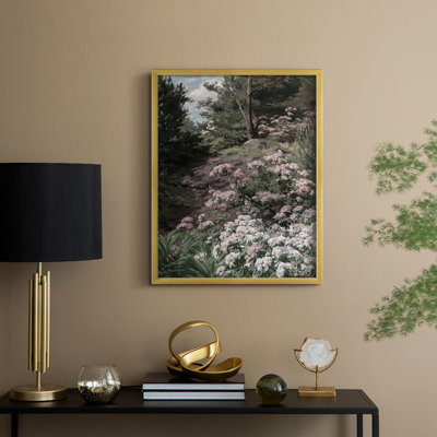 Impression florale vintage encadrée Cxxxviii - bois massif