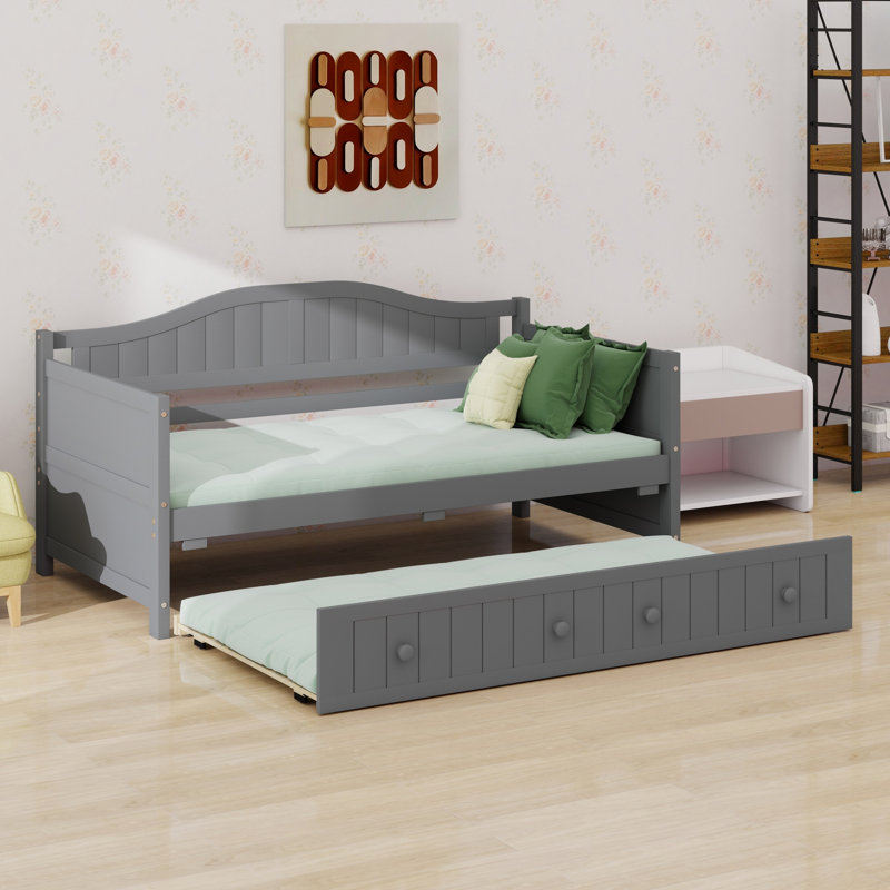 Multi-Functional  Daybed, Trundle Bed for Indoor Rest & Guest Use, Gray