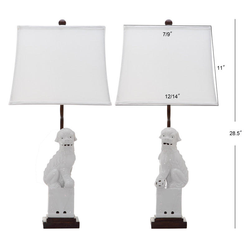 Mcchristian Ceramic Table Lamp, White