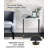 Computer Desk Table With Detachable Wheels And Metal Frame, White Marble Texture Sofa Table, For Living Room, Bedroom, Bedside, White