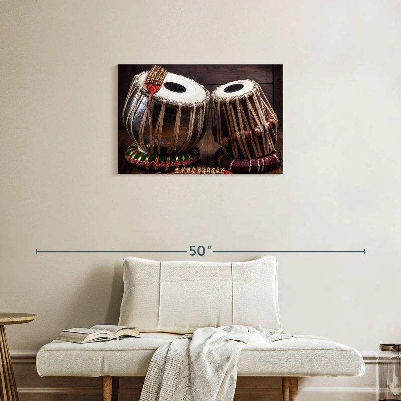 Abarca Tabla Drums And Bells, 20" H x 30" W