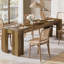 86.6'' Dining Table for 6-8 People, Rustic Wood Rectangular Kitchen Table with Sturdy Legs