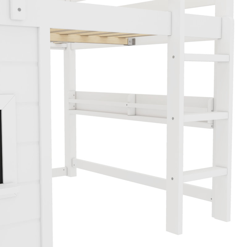 Lit double compact avec rangement, bois de pin, style moderne pour les maisons compactes