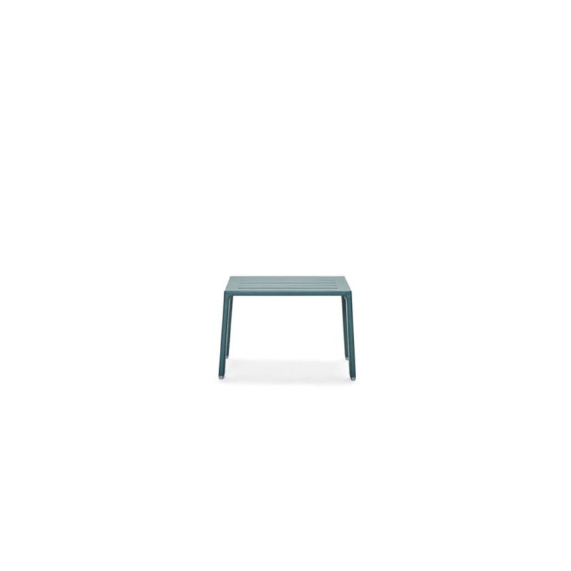Table d'appoint d'extérieur rectangulaire L 24,5 po x l 23 po Elevation, Noir texturé, Noir texturé