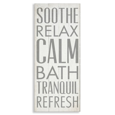 «Soothe Calm Relax Bath Bathroom», art mural par Dallas Drotz