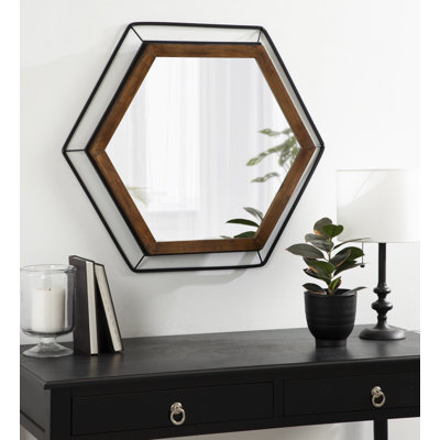 Miroir d'appoint mural Latiffany Hexagon