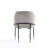 Flor Modern Twill Weave Upholstered Metal Dining Chair in Wheat-90543818