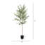 Arbre d'olivier artificiel 6 pi dans un pot en plastique noir, faux olivier réaliste avec des branches très pleines, arbre artificiel réaliste pour la décoration de bureau à domicile, plante en pot nécessitant peu d'entretien-1905023492