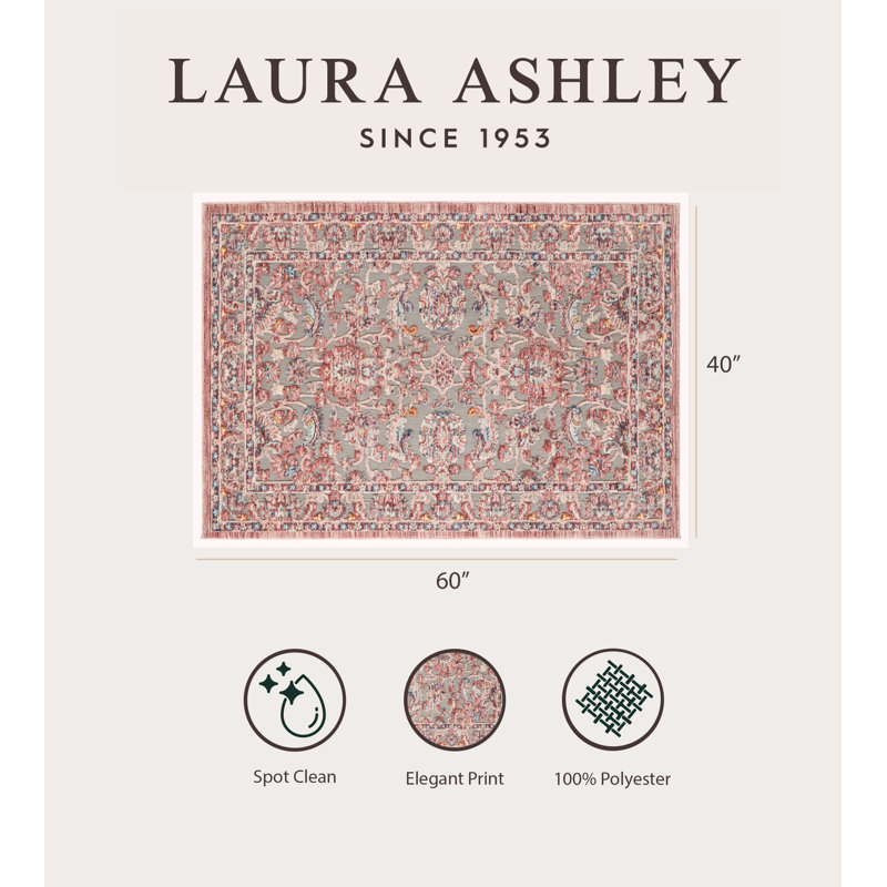 Laura Ashley Genevive Lavable à la machine, Rectangle 3 pi 4 po x 5 pi