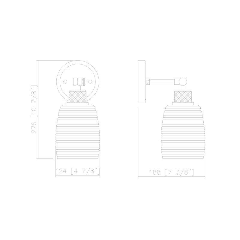 Bulloch Bath Sconce, Burning Gray, Smoked