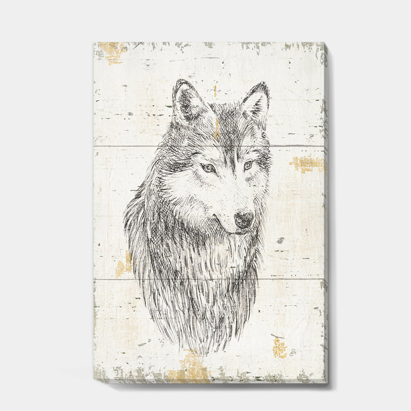 «Wolf Wild and Beautiful III», reproduction d'art sur toile tendue, H 32 po x l 24 po x P 1 po