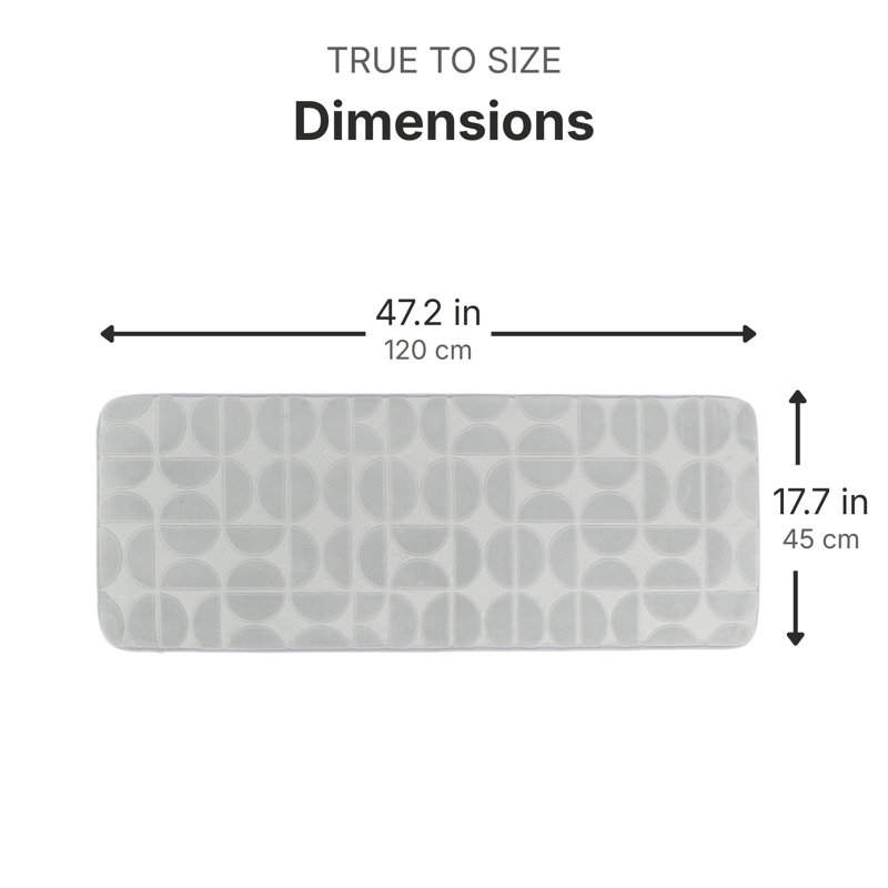 Tapis de salle de bain Demi-Lune, Gris clair