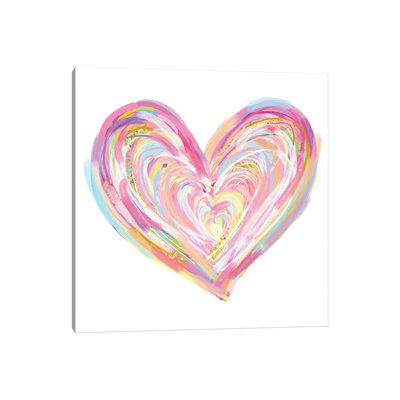 «Valentine's Day Colorful Heart» par Ephrazy, impression sur toile tendue