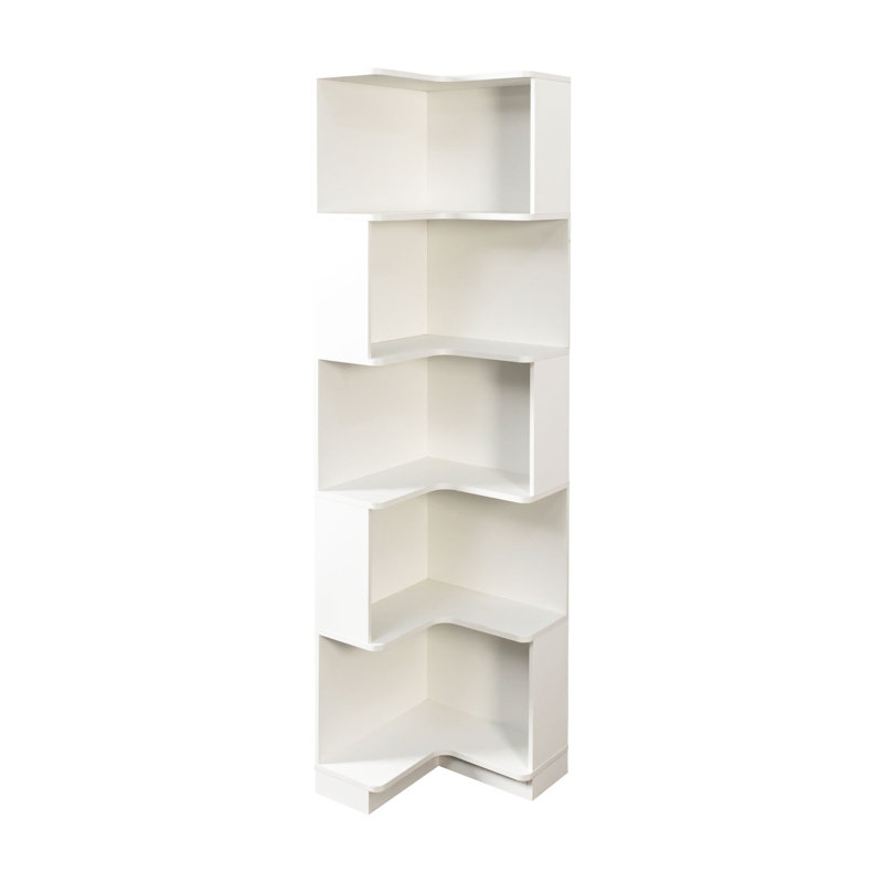 Bibliothèque d'angle à 5 niveaux, Blanc