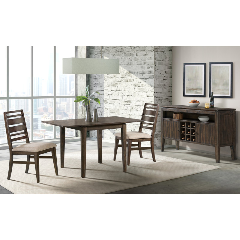Rabea Counter Height Drop Leaf Mango Solid Wood Dining Table