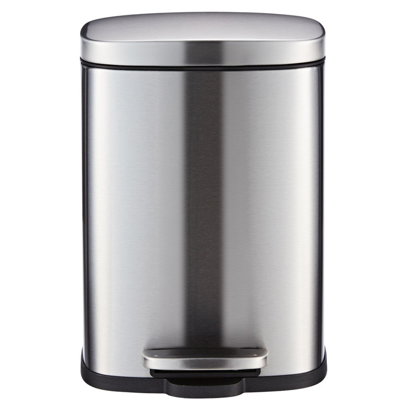 Okkel Metal Step On Kitchen Trash Can, 1.3, 30cm H x 21cm W x 18cm D