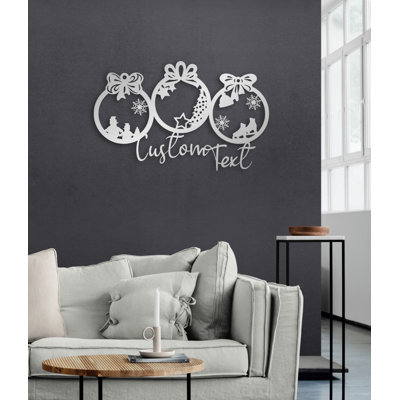 Décoration murale personnalisée en métal pour le Nouvel An, anneaux décoratifs modernes