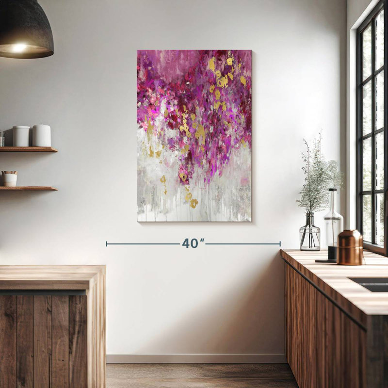 Avery Cascade Magenta, 39" H x 26" W