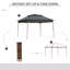 Moustiquaire pour moustiquaire pour l'extérieur 11 x 11 pi avec sac de transport (gris foncé)-123219063