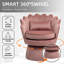 Fauteuil d'appoint rembourré et pivotant en velours-368100650