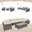 Ensemble modulaire de patio modulaire en osier courbé pour 6 personnes avec table basse pour cour, bord de piscine-1421777655
