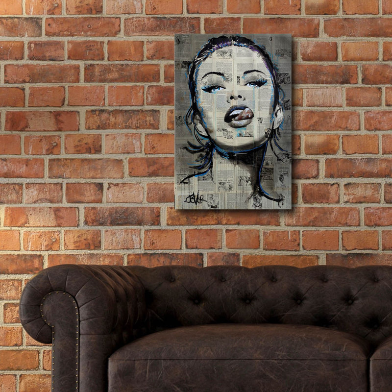  «Cheeky» par Loui Jover, art mural en verre acrylique, H 24 po x l 16 po x P 0,2 po