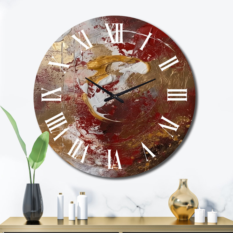 Horloge murale en métal antique, Très grand