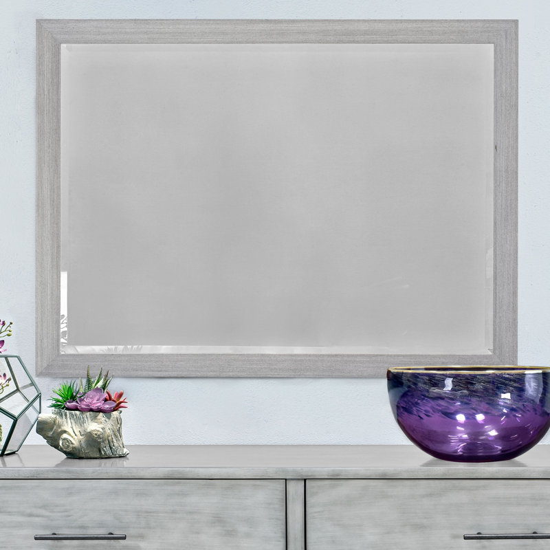 Glidewell Wood Flat Wall Mirror