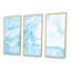 Art liquide en bleu clair et turquoise I - ensemble d'art moderne sur toile encadrée moderne de 3-1105144201-1105144207
