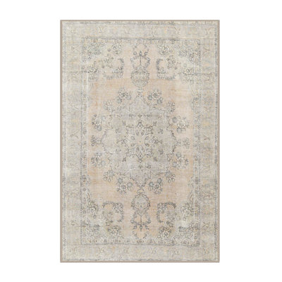 Tapis beige/noir traditionnel