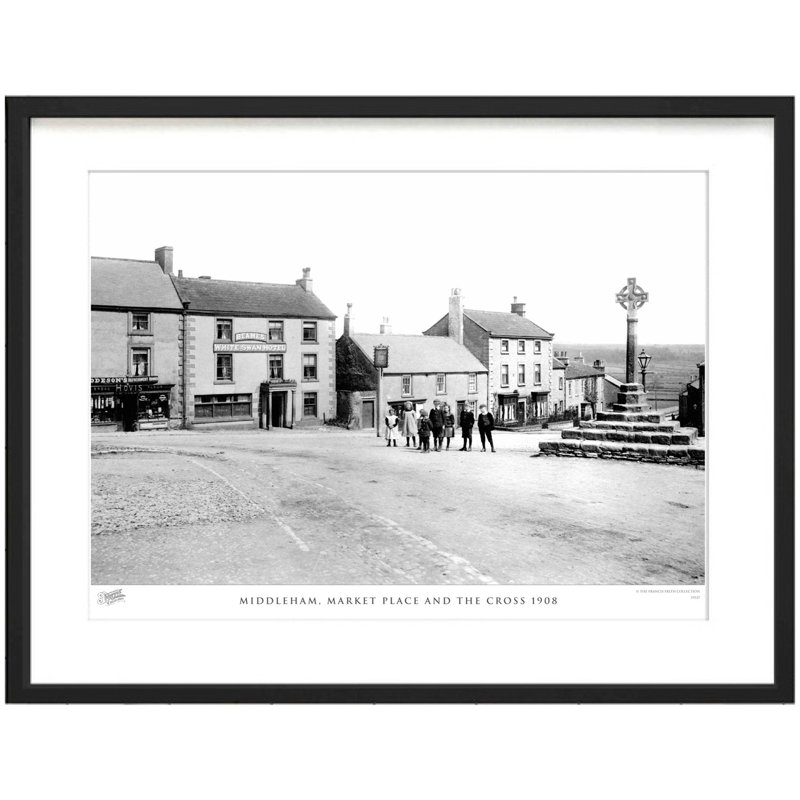 Middleham, Market Place And The Cross 1908 - Single Picture Frame Print, 45cm H x 60cm W x 2.3cm D
