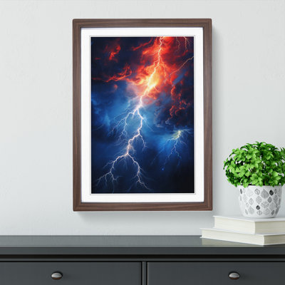 Lightning Abstract - Framed Print