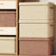 2 bacs de rangement pliables avec couvercles, boîtes de rangement avec poignées de transport et carton lourd robuste, L 16,5 po x l 11,8 po x H 7,8 po, pour les chaussures, les livres et les vêtements-1082944358