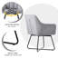 48cm H Tufted Velvet Upholstered Metal Accent-930694532