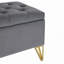 Banc rembourré en tissu avec 4 pieds-1164397996