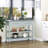 Stylish Kitchen Island With Stainless Steel Top, Ample Storage, And 2-Tier Open Shelves For Modern Kitchens