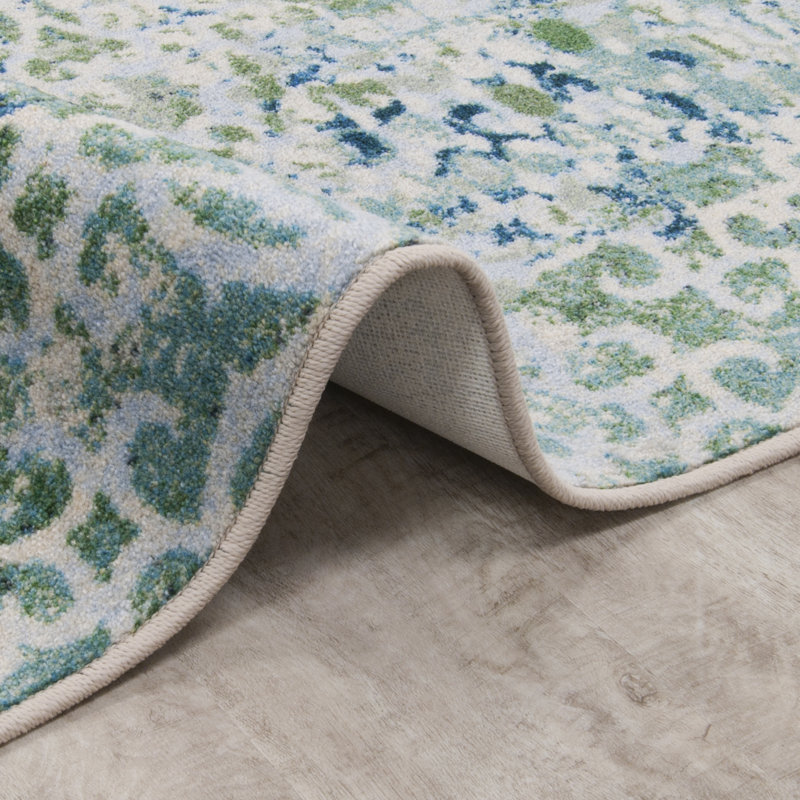 First Take Composite Sea Green Area Rug, Rectangle 3'10" x 5'4"