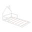 Lit simple au sol en bois, blanc - tête de lit en forme de maison pour lit confortable avec tête de lit attrayante, pin massif et bois massif, chambre chaude-1393091814-1393091817